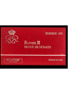 Principato di Monaco 1975 set completo ufficiale Ranieri III con argento